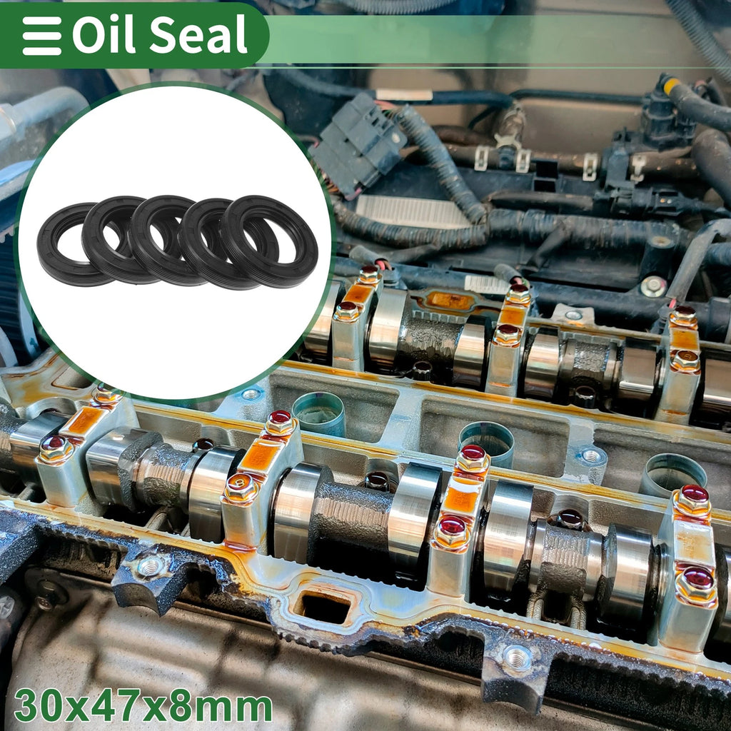 Set of 5 Oil Seal TG4 Lip Seal Ring NBR Rubber 30x47x8mm