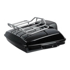 Black Razor Trunk Backrest Mount Rack Docking Kit for Harley Touring (2014–2026)