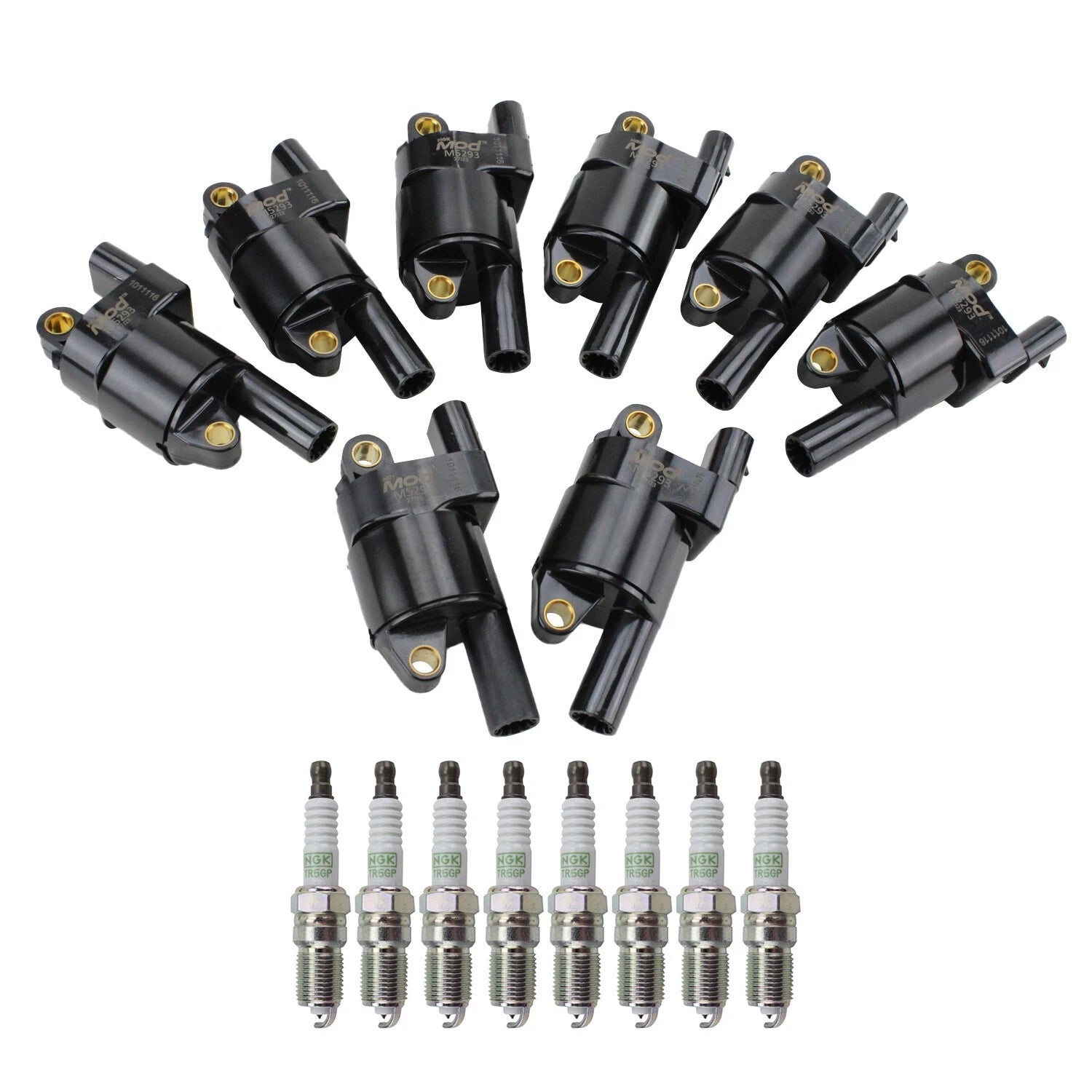 Set of 8 NGK Ignition Coils & Platinum Spark Plugs for Avalanche Caprice Envoy (V8)