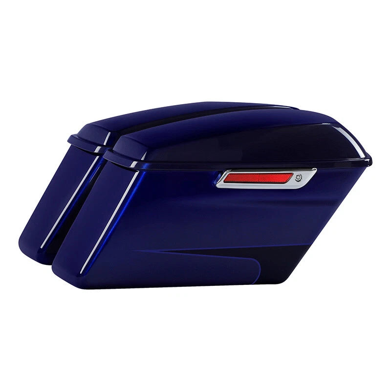 Hard Saddlebags for Harley Road Glide (2014–2024) Zephyr Blue/Black Sunglo