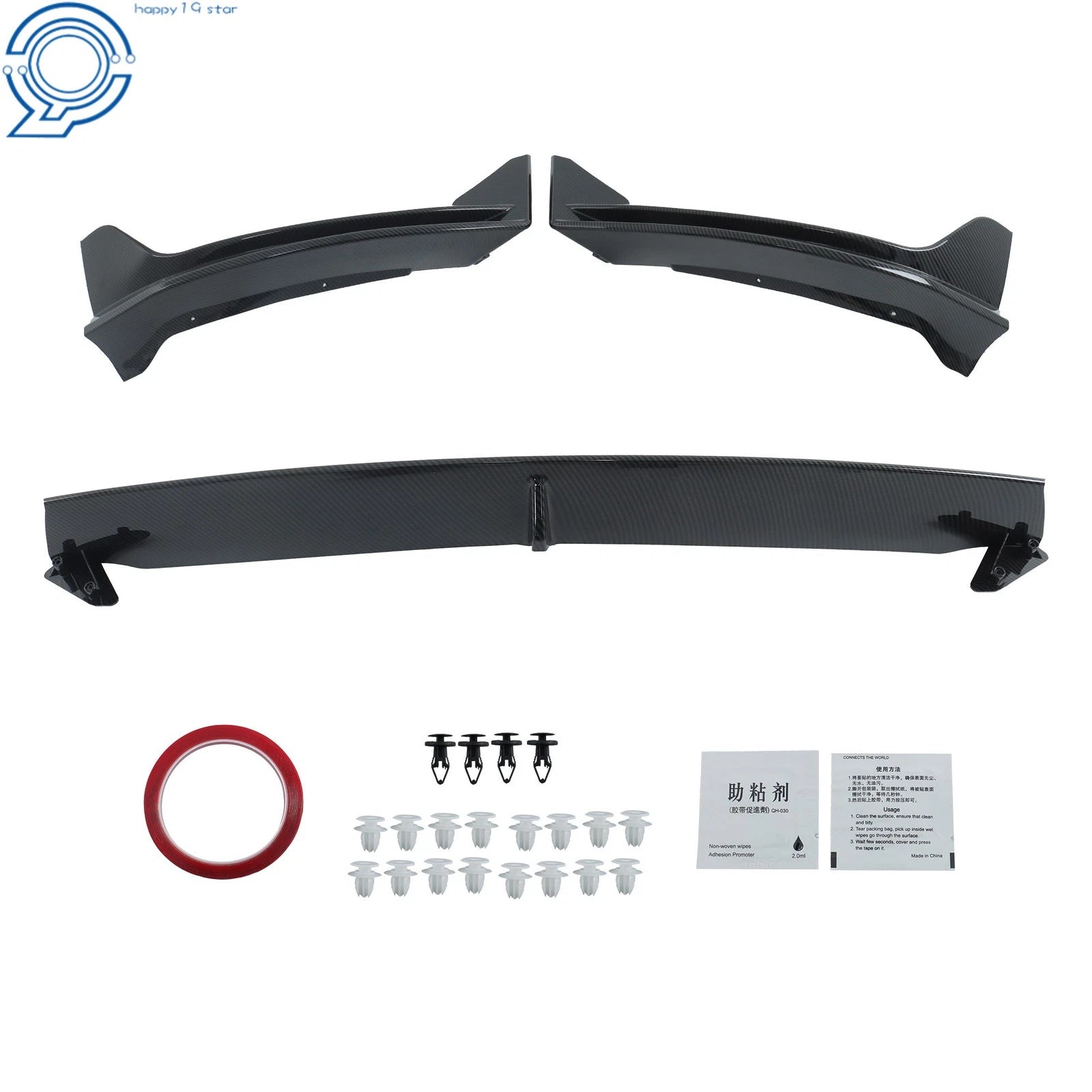 Carbon Style Front Bumper Lip Splitter for Tesla Model Y (2020-2024)