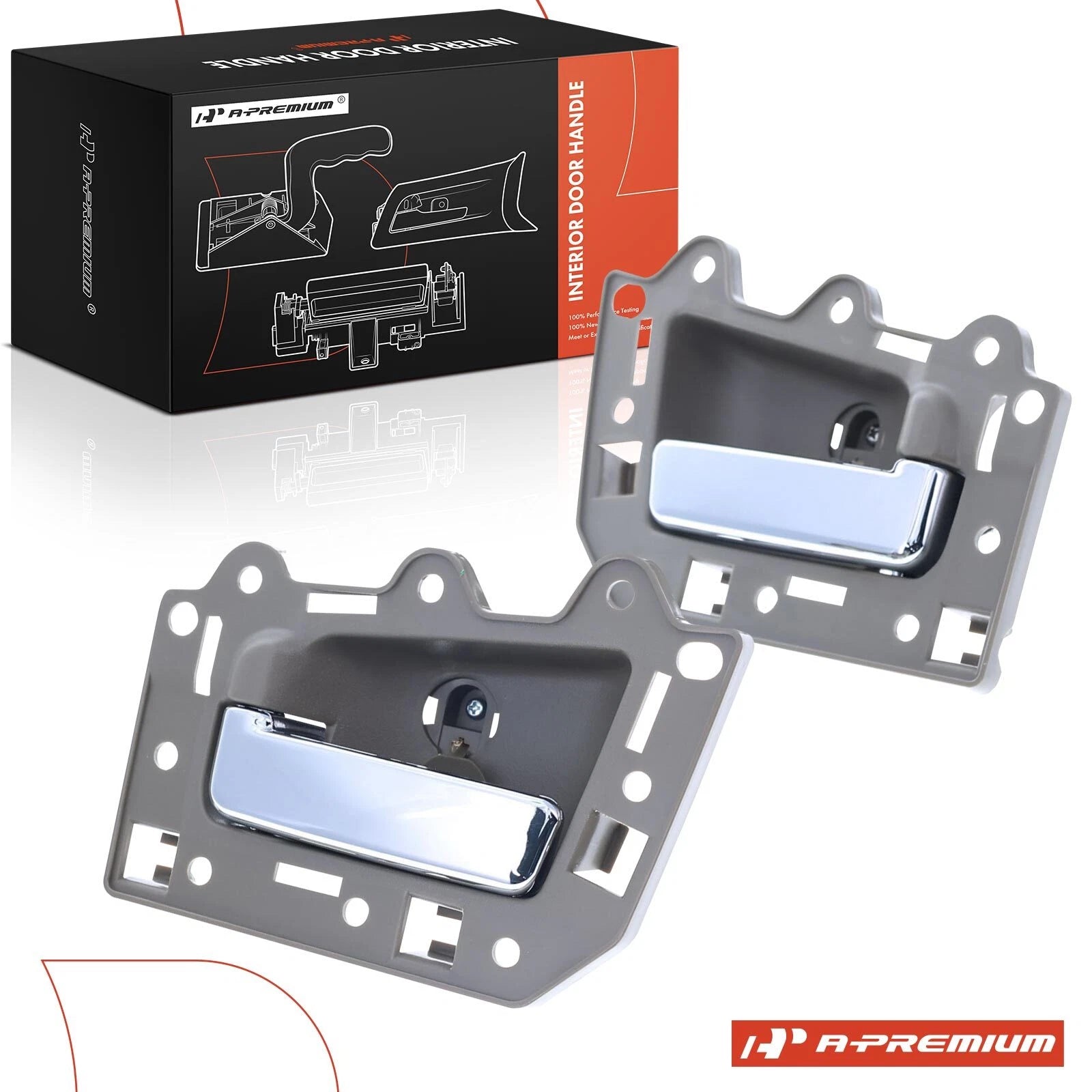 2X Rear Chrome Interior Door Handle for Jeep Grand Cherokee (2005–2010)