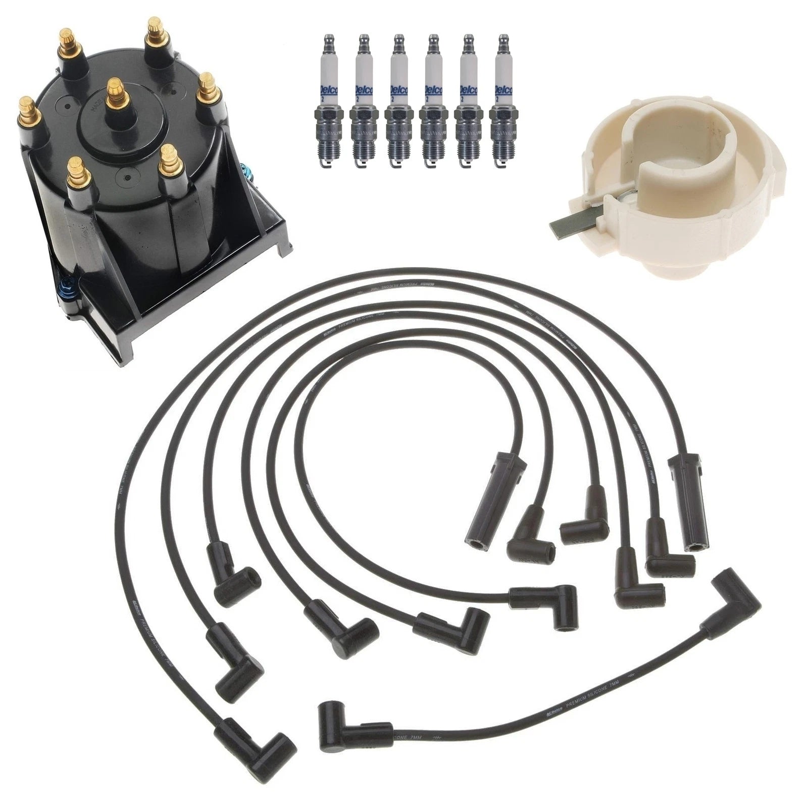 ACDelco Ignition Kit for GMC Sonoma 4.3 (1992–1993) - Rotor, Cap, Wires, Plugs