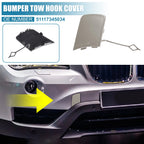 Front Bumper Tow Hook Cover for BMW X1 E84 (2012–2015) 51117345034 Silver Gray