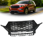 Glossy Black Front Upper Grille for Ford Explorer (2020–2022)