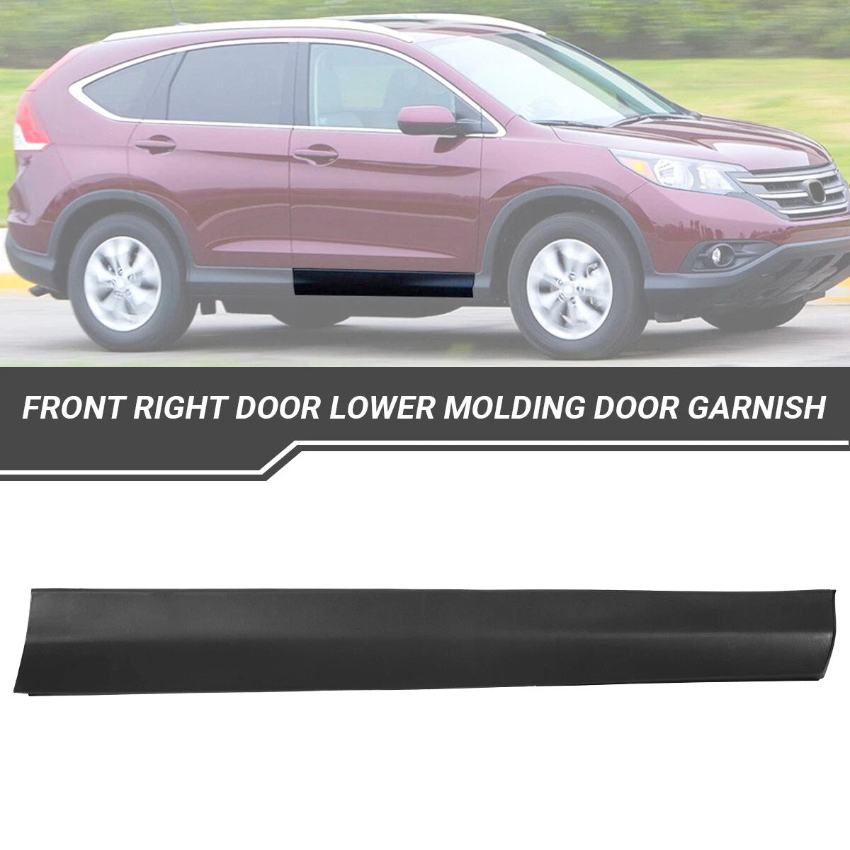 Front & Rear Right Door Lower Molding Trim for Honda CR-V (2012–2016)