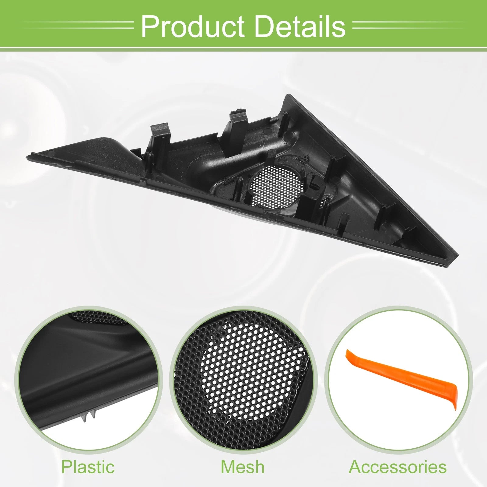 Pair A Pillar Tweeter Speaker Cover Trim for Mazda 3 (2004–2009) Black