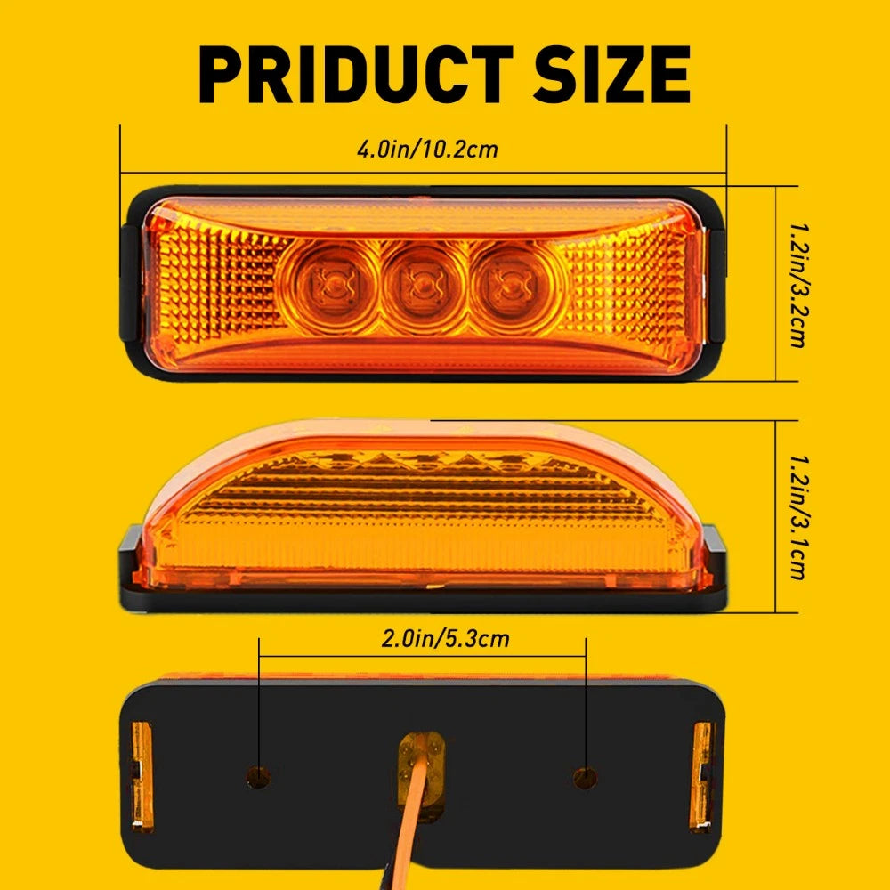 Set of 4 LED Trailer Side Marker Lights for Various Models