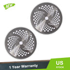 2 Pack 10" Carbide Tip Brush Blades for Cutter Trimmer (YYYY–YYYY)