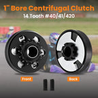 Centrifugal Clutch for Go Karts Mini Bike (1" Bore, 14 Tooth)