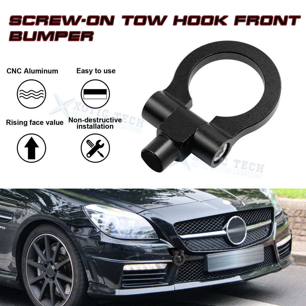 Racing Style Aluminum Tow Hook Kit for Mercedes-Benz C E CLA ML GLK GLA (2014-2016)