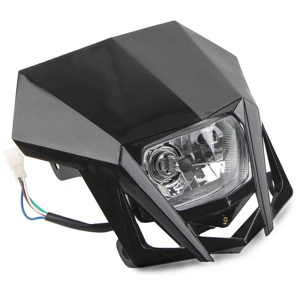 12V H4 Black Headlight Fairing for Kawasaki KLX, Yamaha