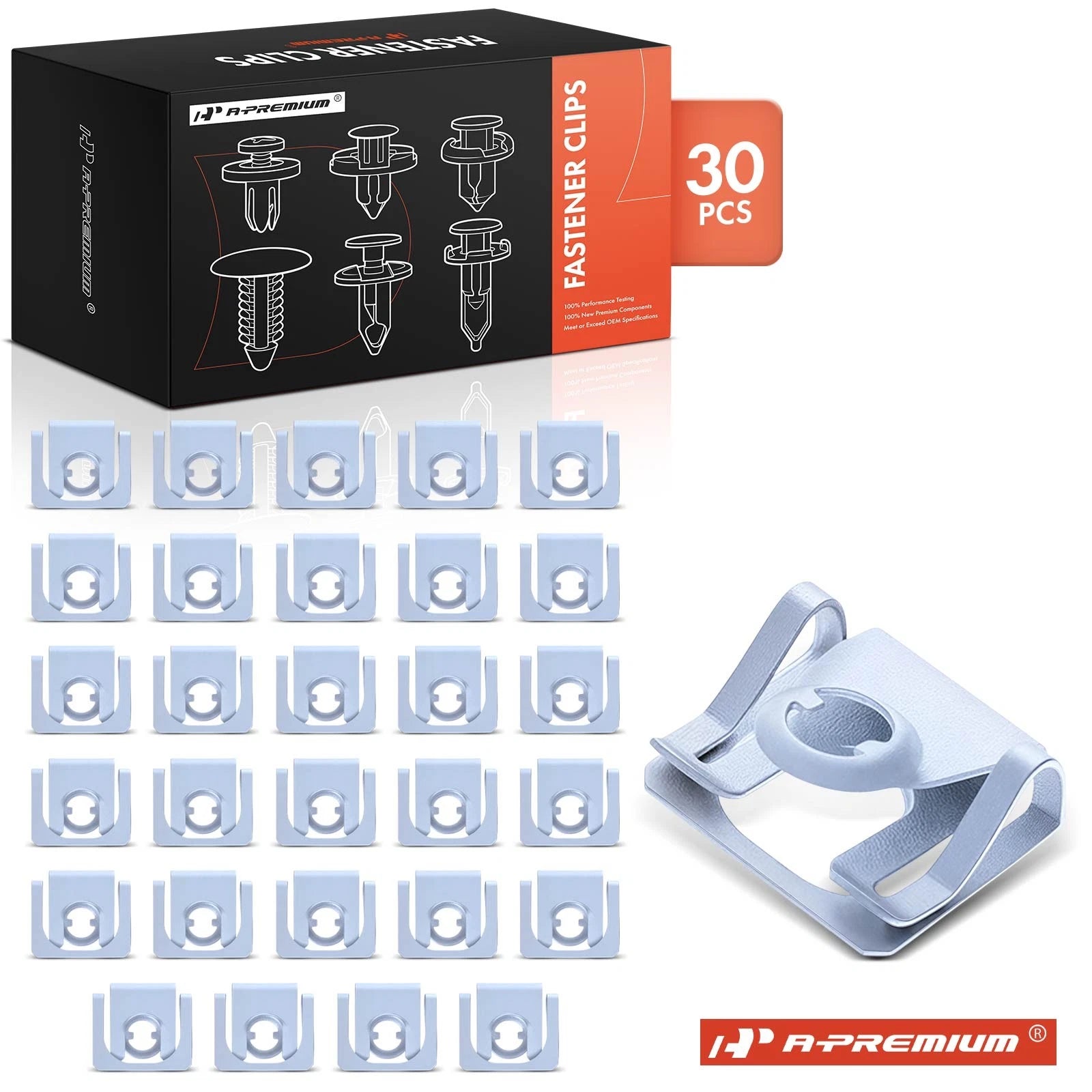 30Pcs Steel Speed Nut Retainer Clips for BMW 525i 528i 530i (2001–2007)