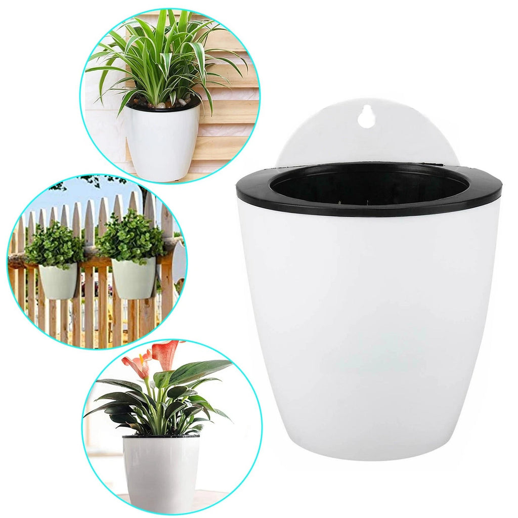 Set of 7 Self-Watering Wall Hanging Planters for Indoor Plants