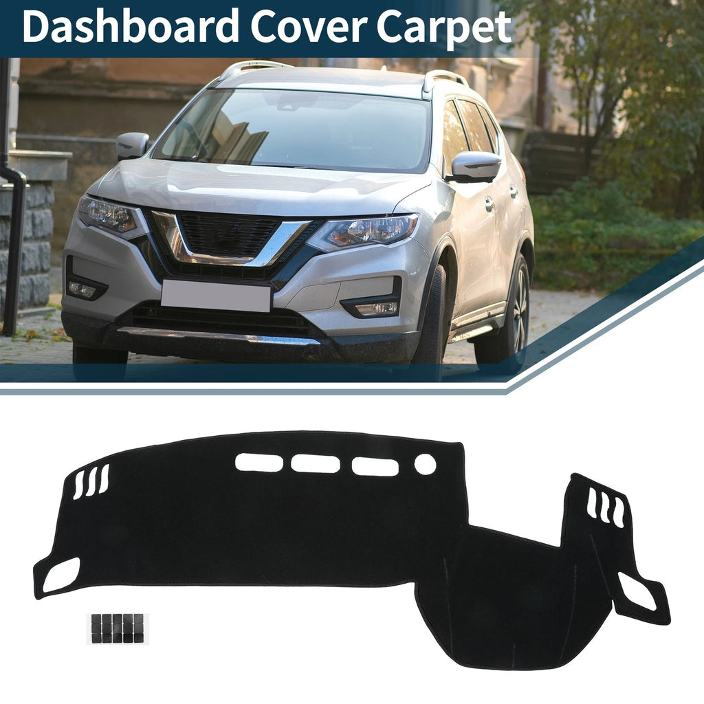 Dashboard Cover Mat for Nissan X-Trail T33 (2022–2024) with Sticker Black