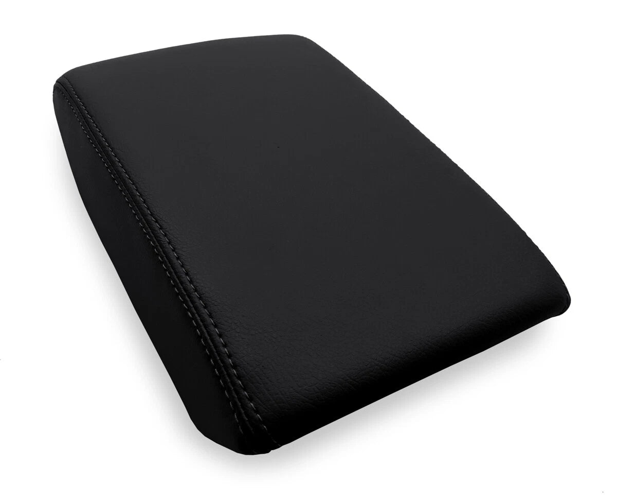 Center Console Lid Armrest Cover for Subaru Forester (2019–2024) Black PVC Leather