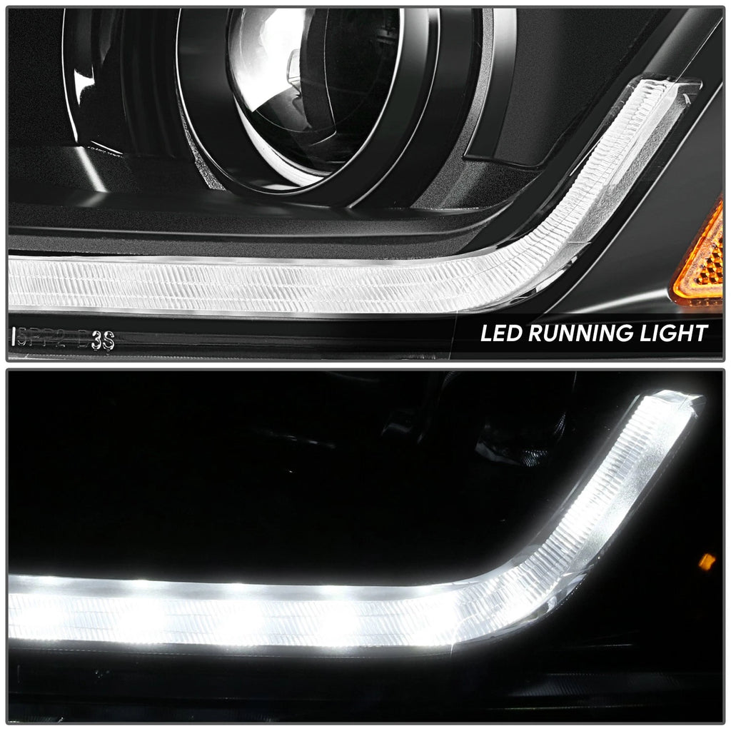Projector Headlights for Chevrolet Traverse (2018–2021) - Black Housing, Amber Corner