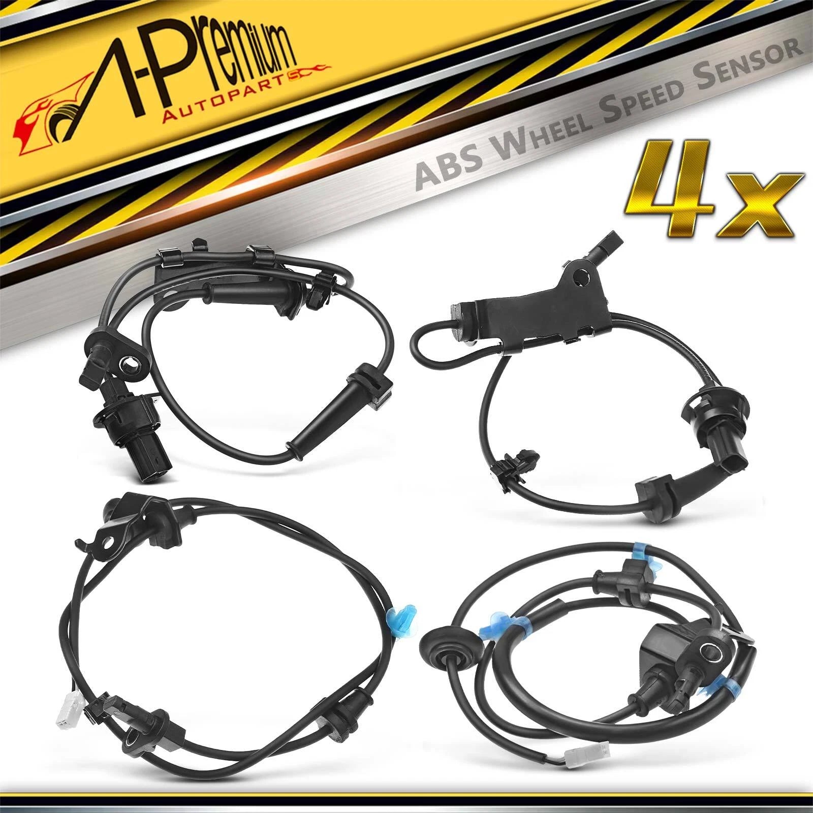Set of 4 ABS Wheel Speed Sensors for Honda Fit (2009–2013)