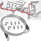 SS Braided Transmission Cooler Hose Lines for TH350 TH400 700R4 (52")
