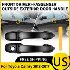 2X Outside Door Handle for Toyota Camry (2012–2017) - Black