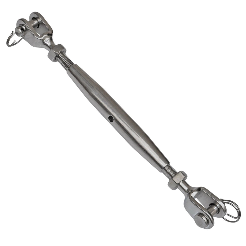 3/8" x 5" Jaw & Jaw Turnbuckle for M10 (Closed Body, 316 Stainless Steel)