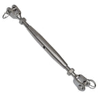 3/8" x 5" Jaw & Jaw Turnbuckle for M10 (Closed Body, 316 Stainless Steel)