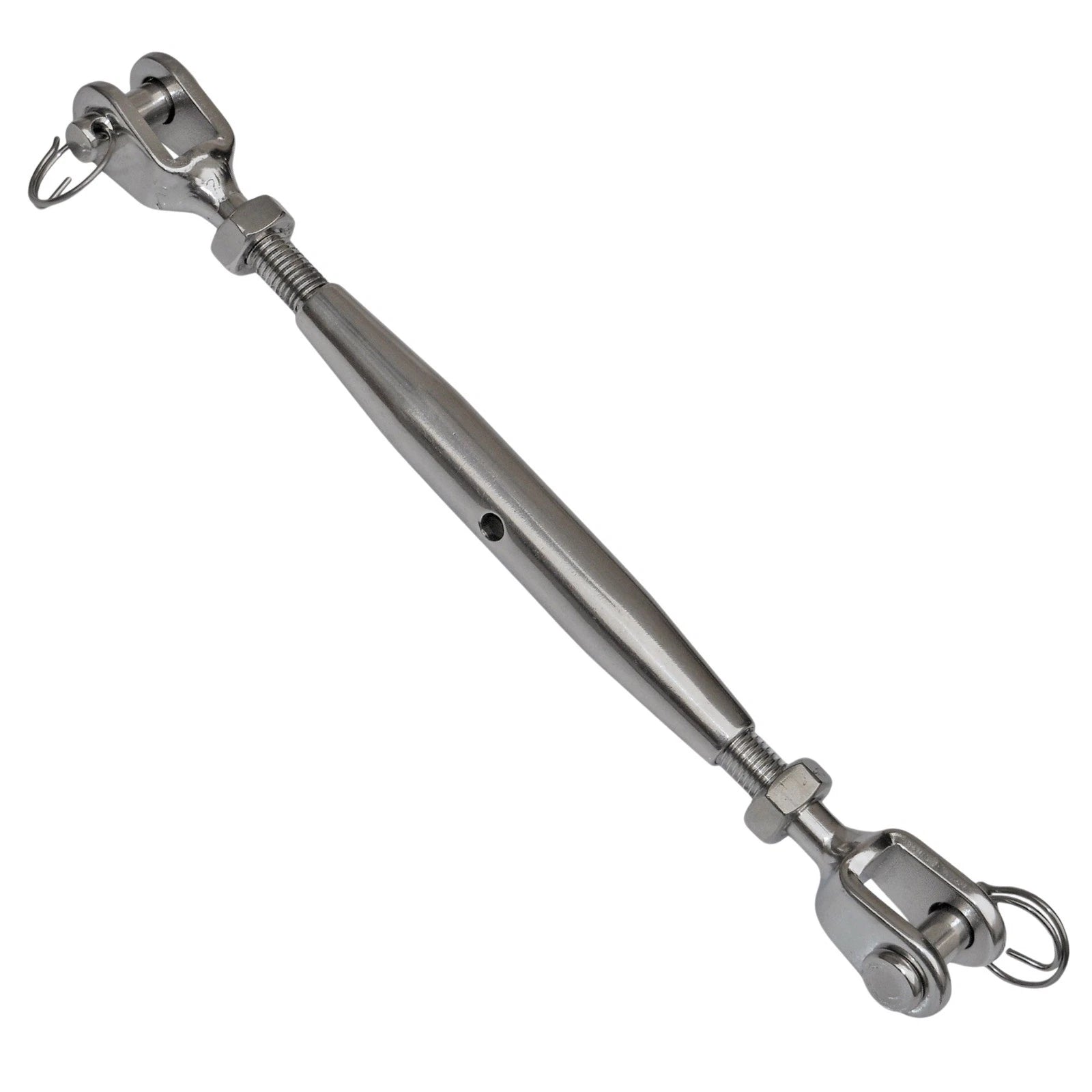 3/8" x 5" Jaw & Jaw Turnbuckle for M10 (Closed Body, 316 Stainless Steel)