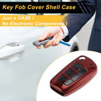 Red TPU Car Key Case for Audi A1 A3 A4 (3 Buttons)