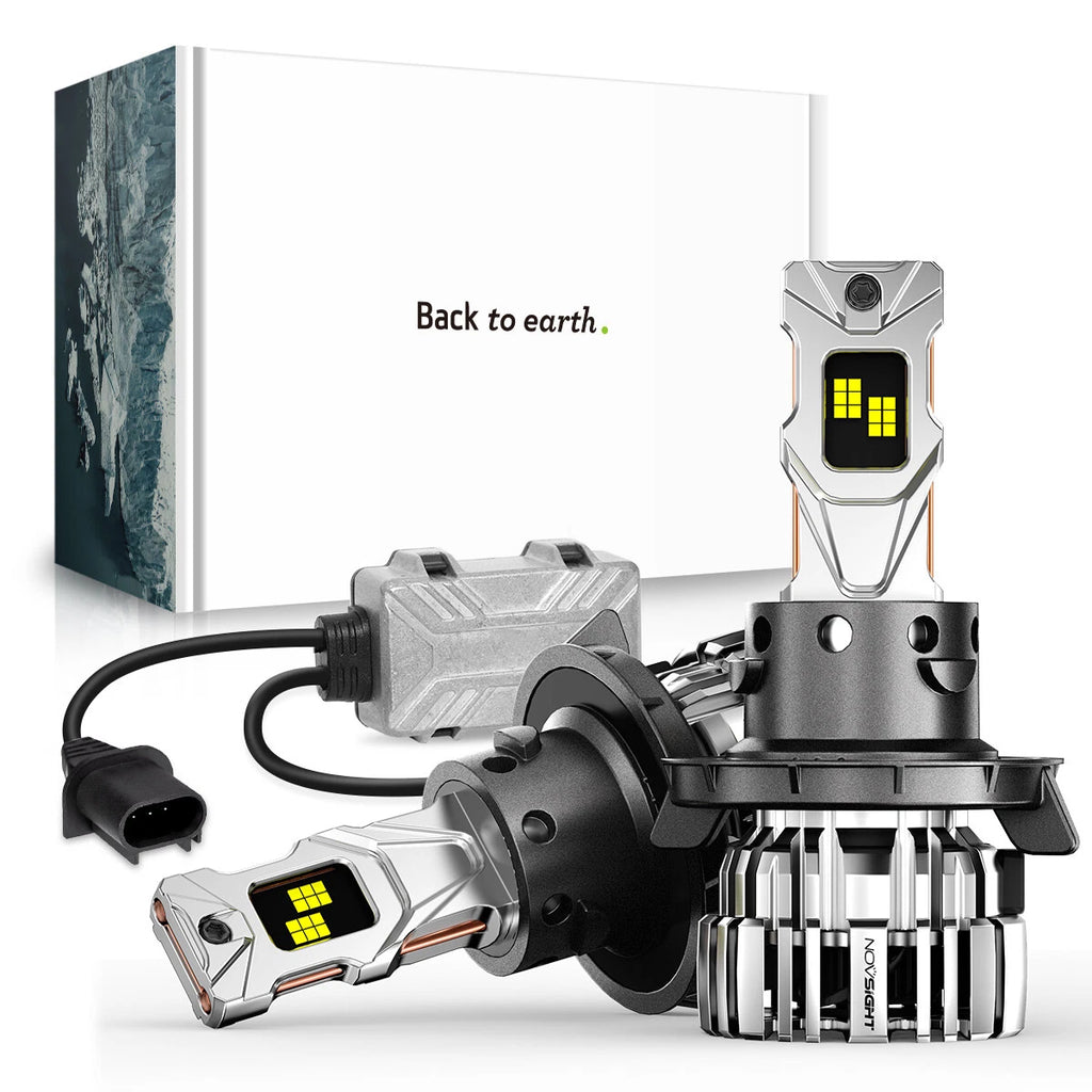 2X H13 9008 LED Headlight Bulbs for High Low Beam (6500K, 140W, 30000LM)