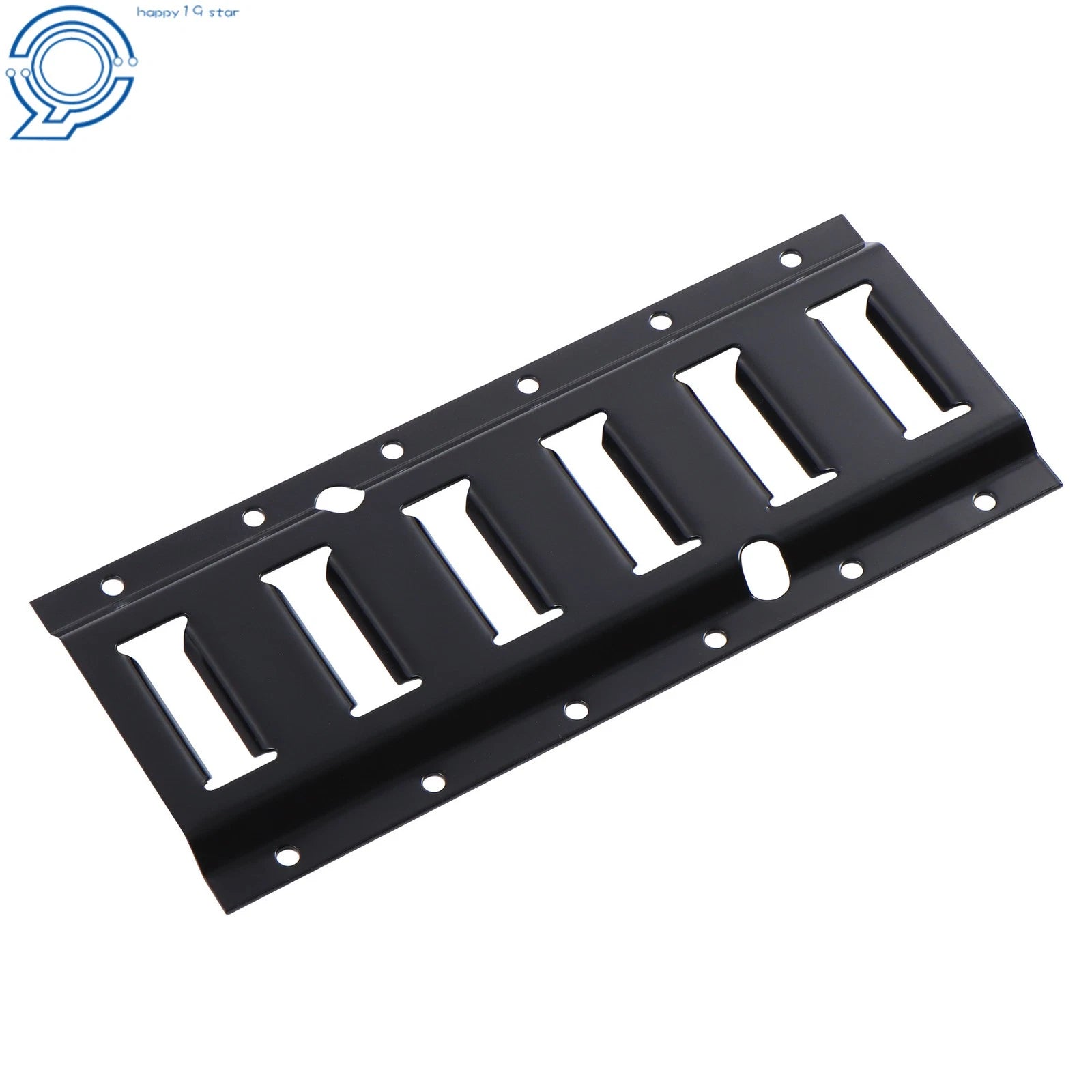 Set of 2 Black Powder-Coated Steel E Track Tie Down Rails for E Track Systems