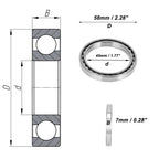 Deep Groove Ball Bearing 45x58x7mm for Scooter Skateboard (6809)