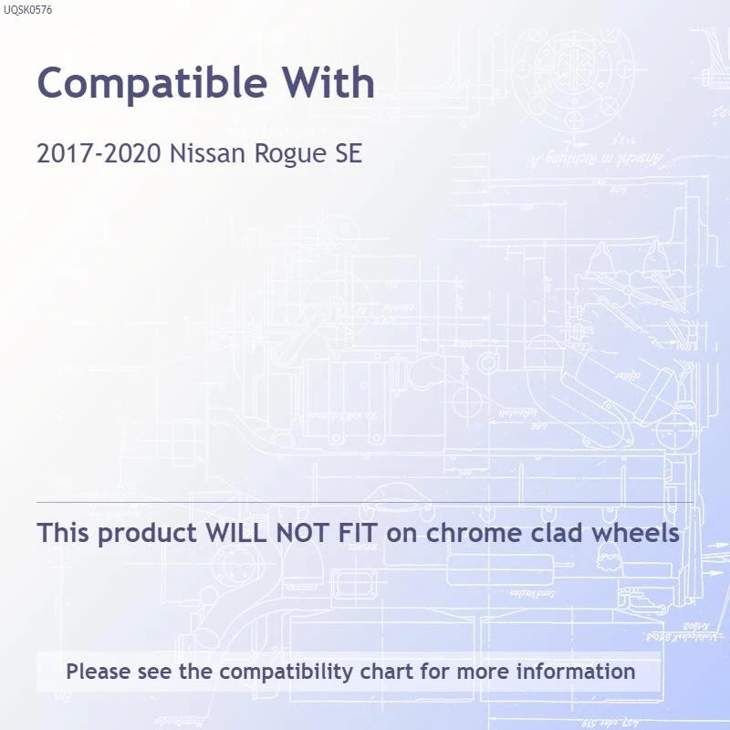 17-Inch Gloss Black Wheel Skins Replacement for Nissan Rogue (2017–2020)