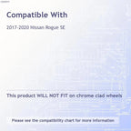 17-Inch Gloss Black Wheel Skins Replacement for Nissan Rogue (2017–2020)