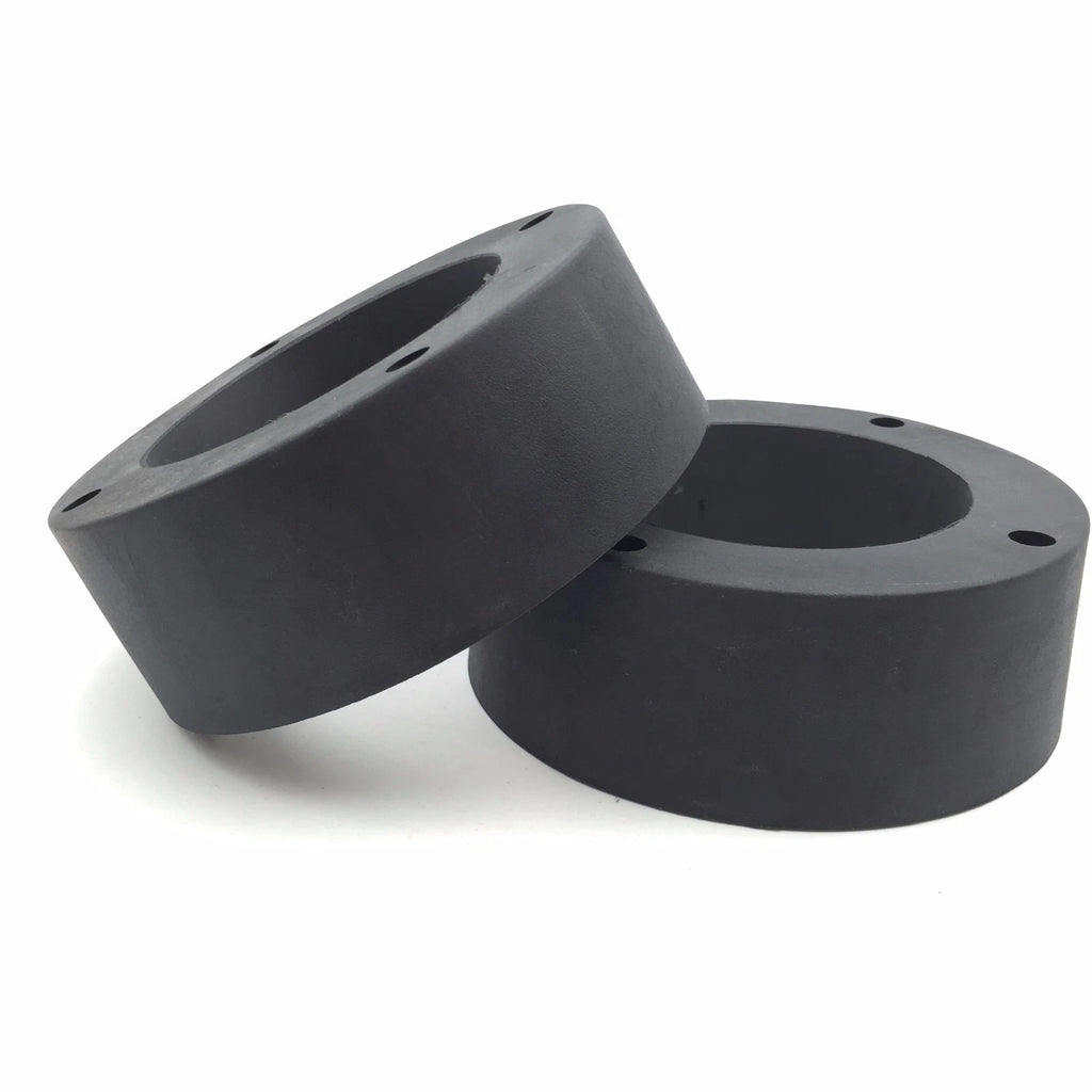 2X 2.5 Inch Wheel Spacers 4/156 for Polaris ATV (Black Heavy Duty Urethane)