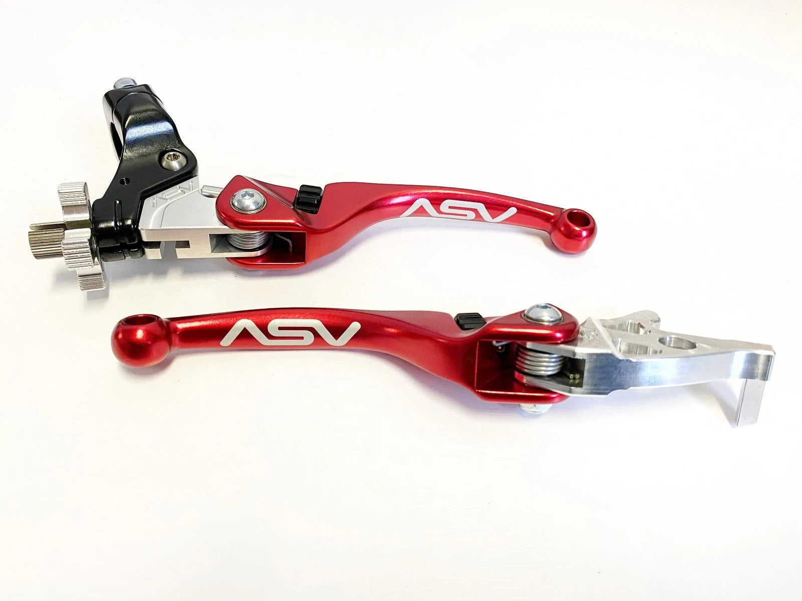 ASV F4 Front Brake Clutch Perch Levers Red Pair for Kawasaki KFX450R (2008–2019)