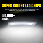 Set of 4 Clear Lens White LED Marker Lights for Ford Mustang (2024–2025)