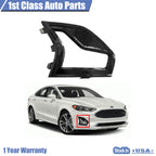 Gloss Black LED Fog Cover Bezels for Ford Fusion (2019–2020)