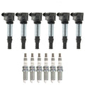 Set of 6 Ignition Coils & NGK Ruthenium HX Spark Plugs for CTS LR2 XC90