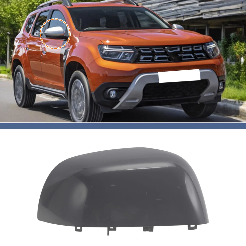 Right Driver Side Mirror Cover Cap for Dacia Lodgy (2012–2020) Gloss Gray