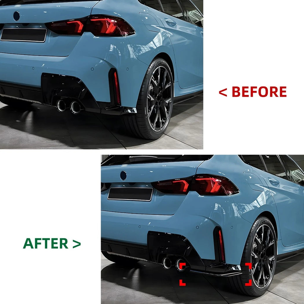 Carbon Look Rear Bumper Side Splitter Spats for BMW 1-Series F70 (2025–2025)