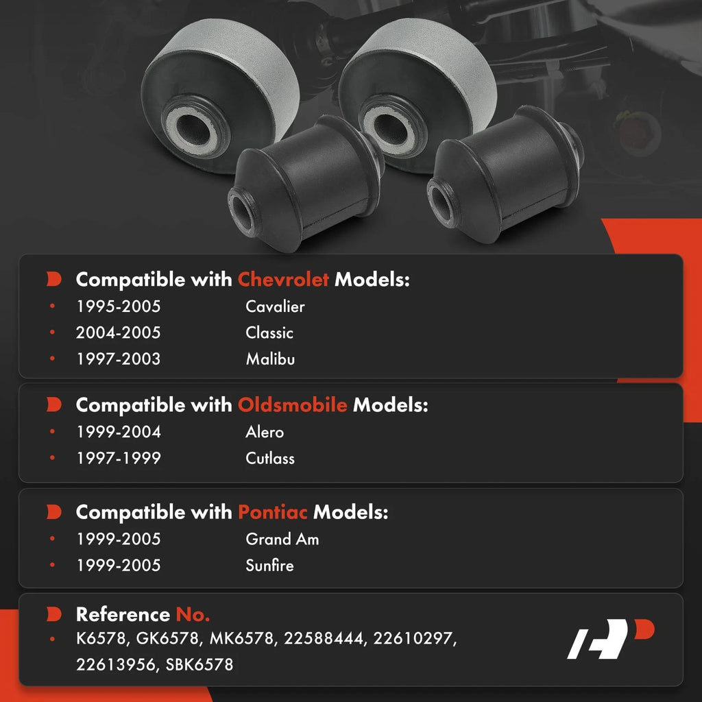 Set of 4 Front Lower Control Arm Bushings for Chevrolet Malibu (1997–2003)