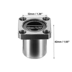 2pcs LMK20UU Linear Ball Bearings for Square Flange (20mm ID, 32mm OD)