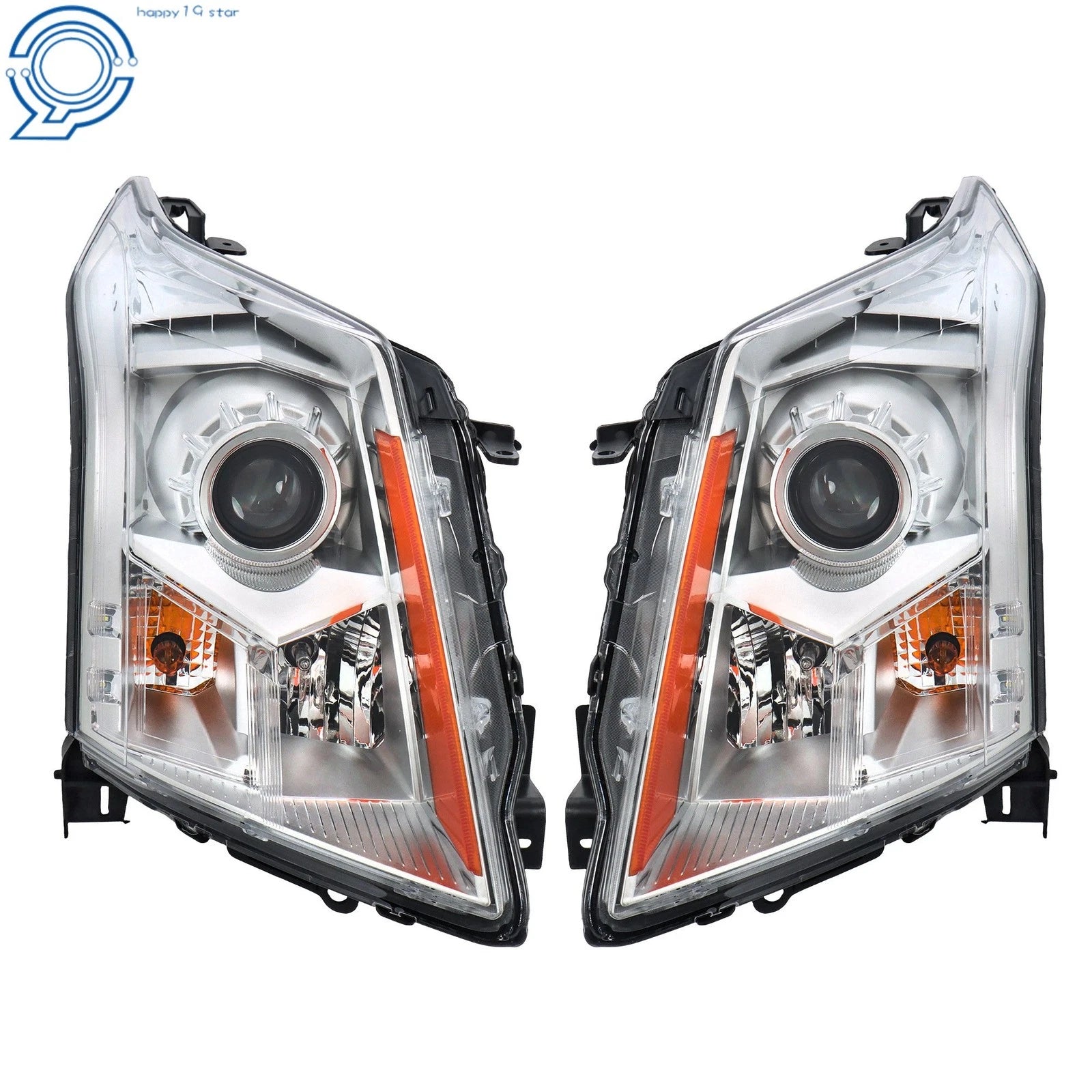 Halogen Projector Headlights Pair for Cadillac SRX (2010–2016)