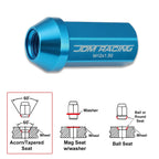 20Pc M12X1.5 Sky Blue JDM Closed End Aluminum Wheel Lug Nuts + Extension 25mmx50mm