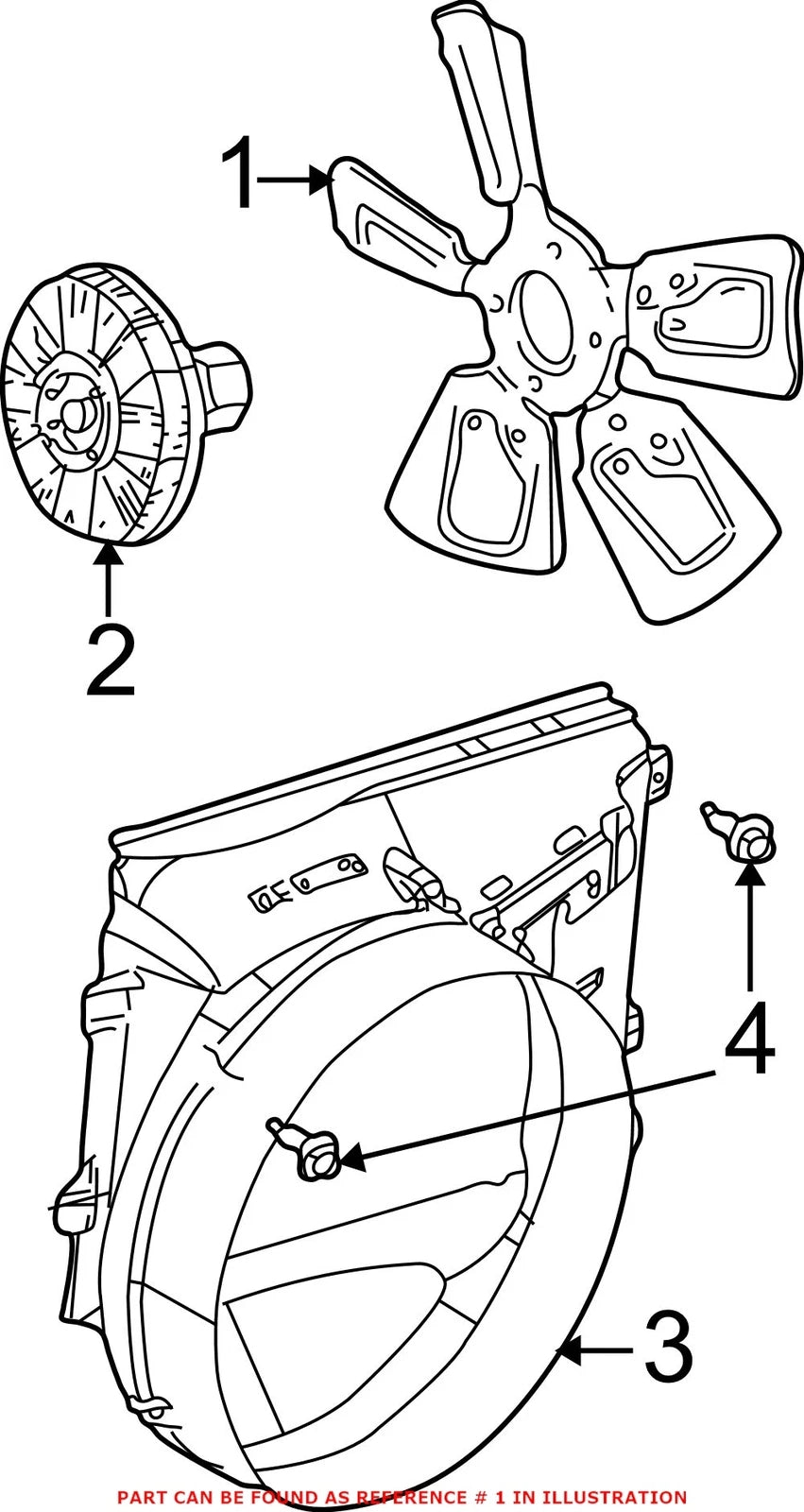 Genuine OEM Front Engine Cooling Fan for Ram 1500 2500 3500 (2019–2023)