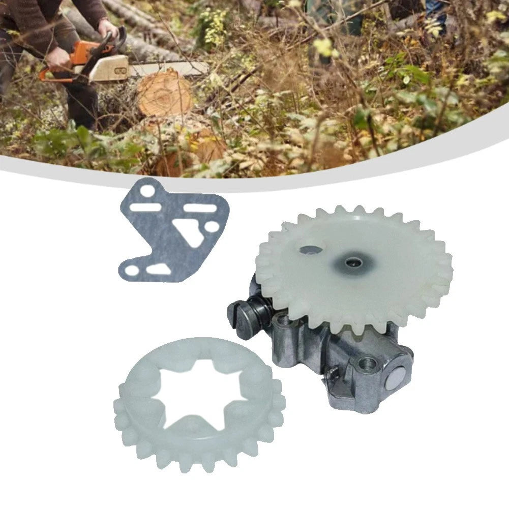 Replacement Oil Pump Gear Kit for MS380 MS381 038 038AV Chainsaw (N/A)