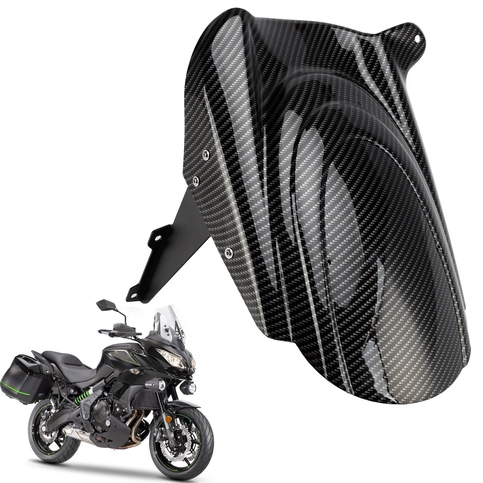 Rear Hugger Fender Mudguard for Kawasaki Versys 650 KLE650 (2015–2025) Carbon
