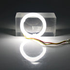 90MM White Amber Switchback LED Halo Rings for Car Headlight Retrofit