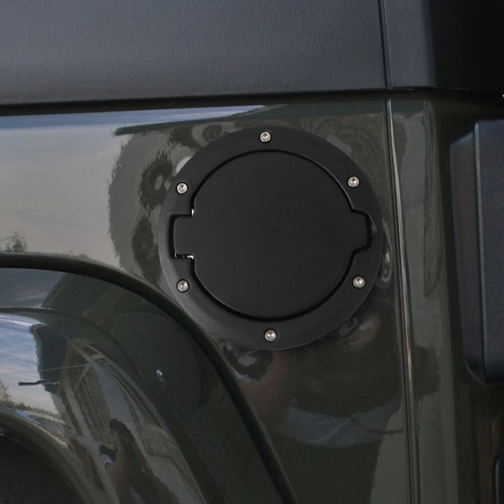 Gas Cap Cover for Jeep Wrangler JK (2007–2018) - Black Fuel Filler Door