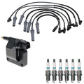Set of 6 Hitachi Ignition Coils & Denso Iridium TT Spark Plugs for Dakota V6 (1997–2004)